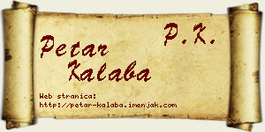 Petar Kalaba vizit kartica